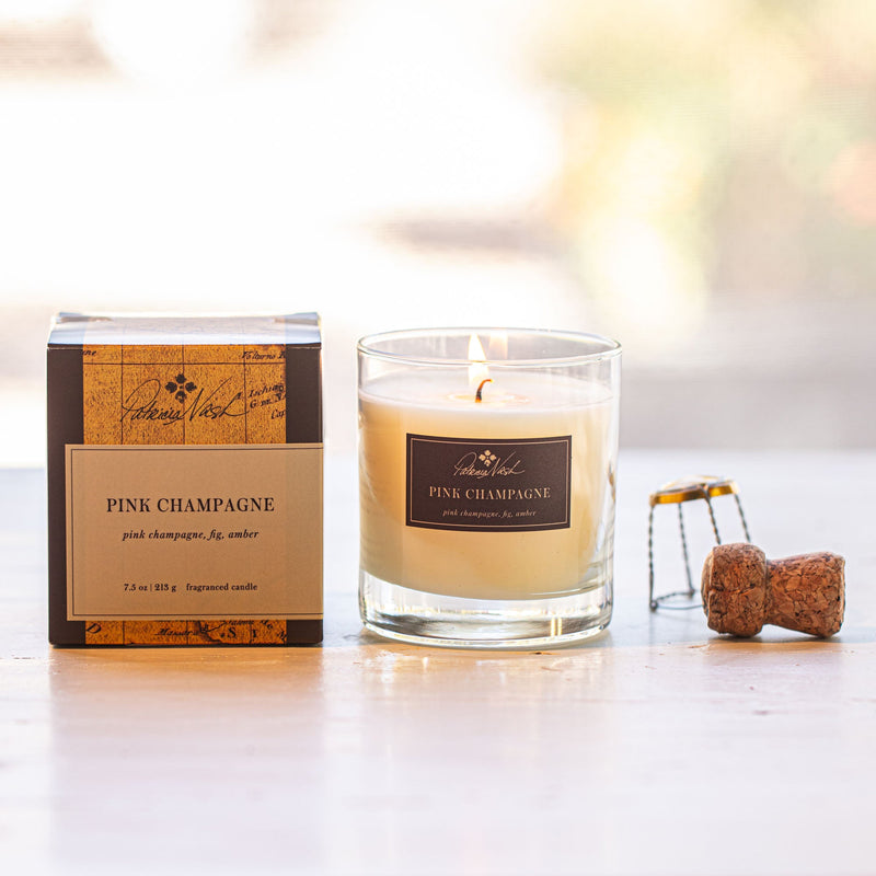 Patricia Nash Pink Champagne Candle