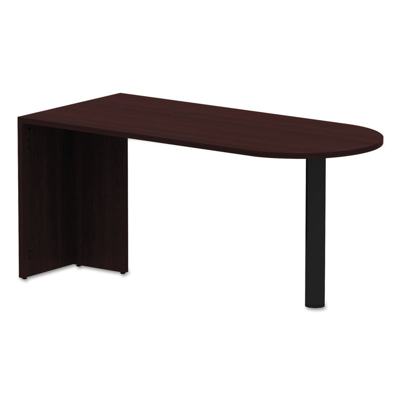 Alera Valencia Series D-Top Desk, 65" x 29.53" x 29.53", Mahogany