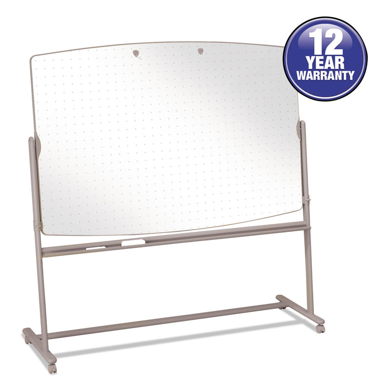 Quartet Total Erase Reversible Mobile Easel, 72 x 48, White Surface, Neutral Frame