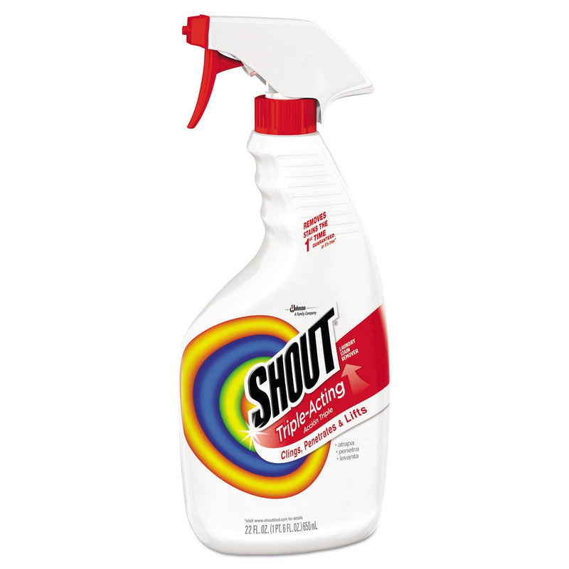 Shout Laundry Stain Treatment, 22 oz Spray Bottle, 8/Carton