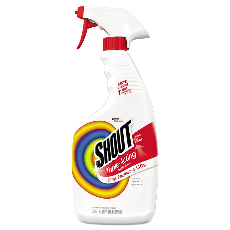Shout Laundry Stain Treatment, 22 oz Spray Bottle, 8/Carton