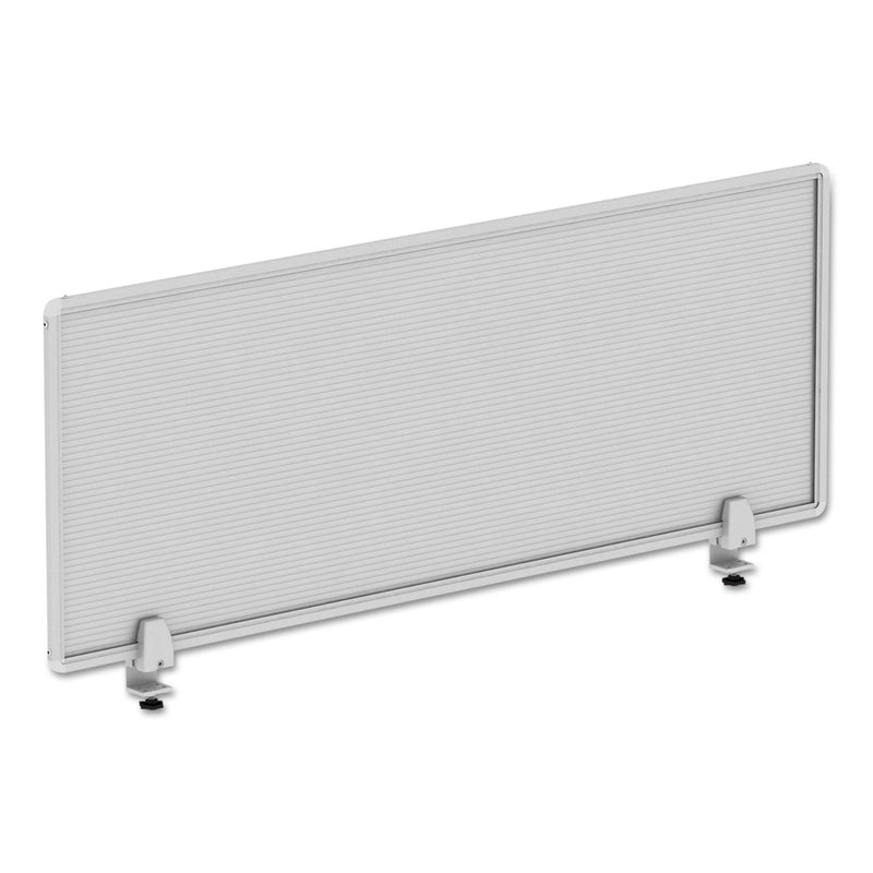 Alera Polycarbonate Privacy Panel, 47w x 0.5d x 18h, Silver/Clear