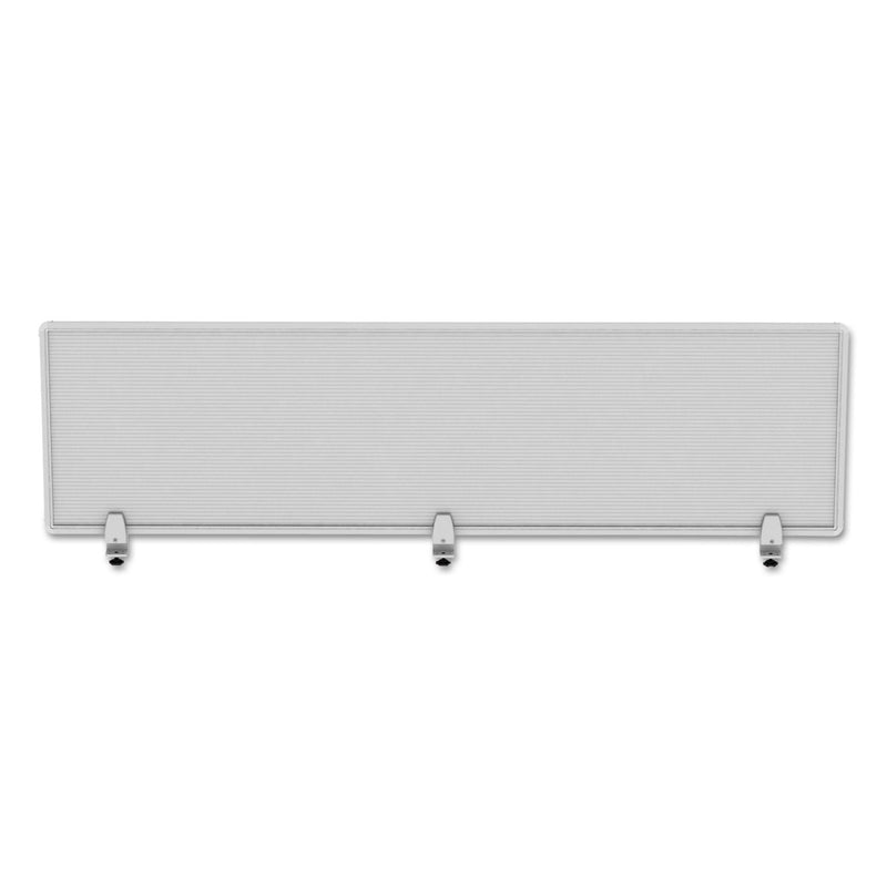 Alera Polycarbonate Privacy Panel, 65w x 0.5d x 18h, Silver/Clear
