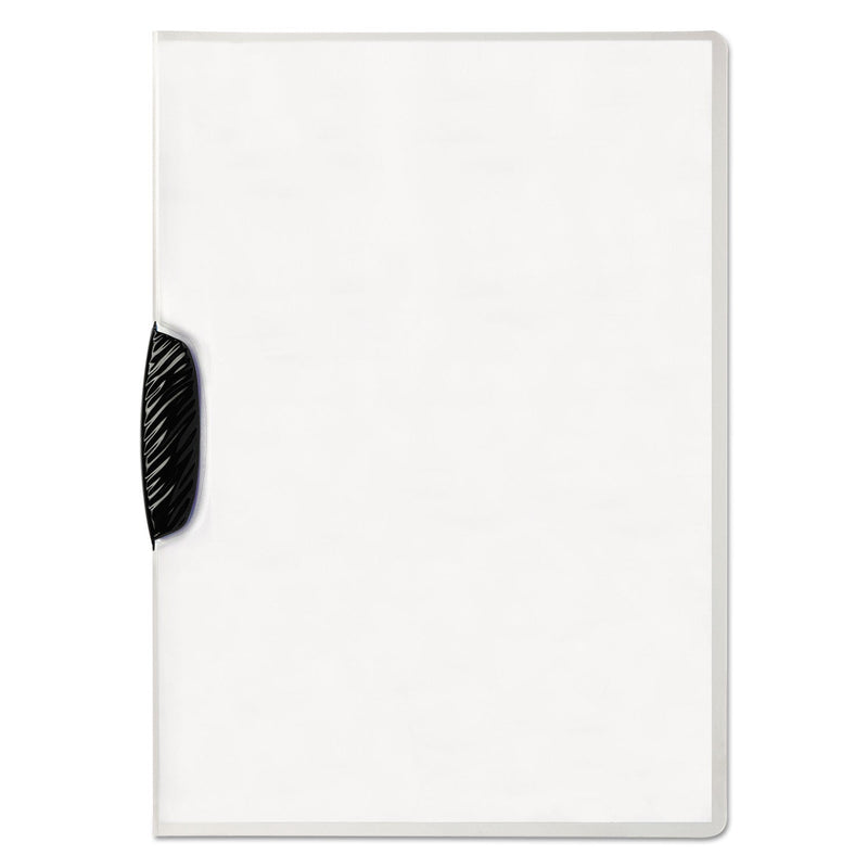 Durable Swingclip Clear Report Cover, Swing Clip, 8.5 x 11, Black Clip, 25/Box