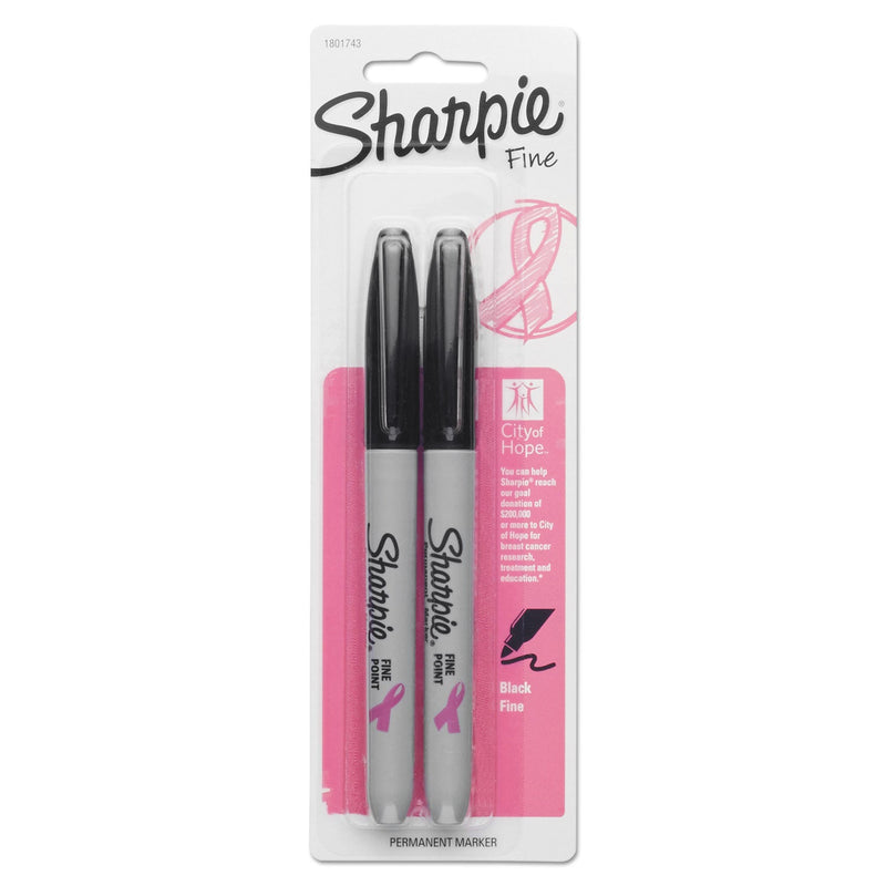 Sharpie Fine Tip Permanent Marker, Fine Bullet Tip, Black, 2/Pack