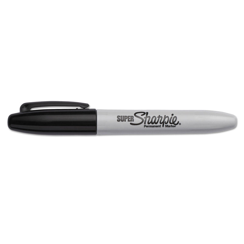Sharpie Super Permanent Marker, Fine Bullet Tip, Black, 6/Pack