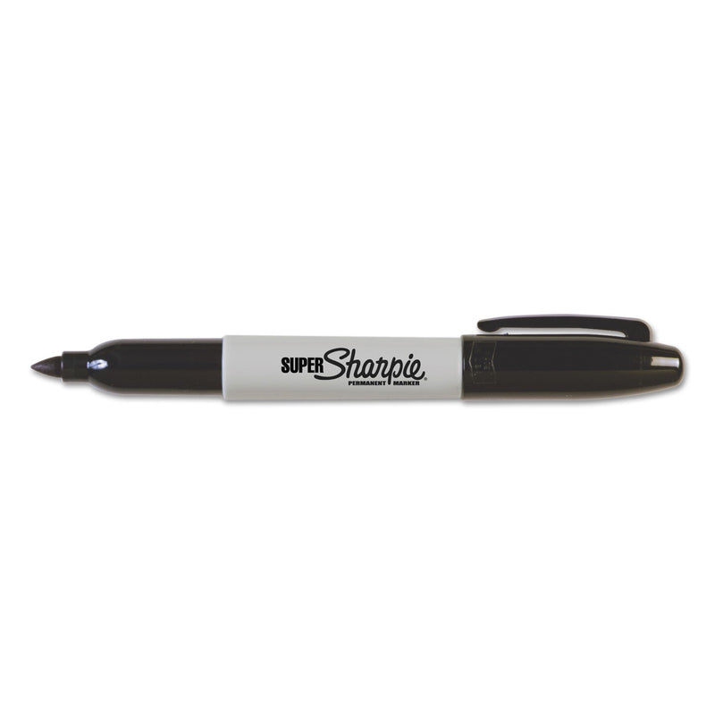 Sharpie Super Permanent Marker, Fine Bullet Tip, Black, 6/Pack
