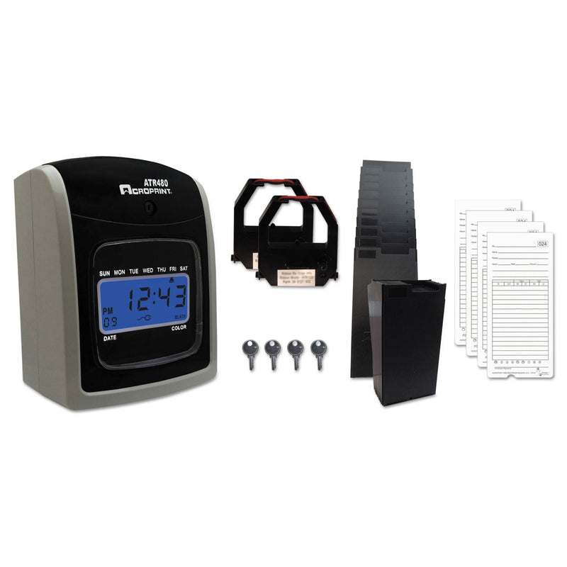 Acroprint Time Clock Cards for Acroprint ATR480, Two Sides, 7.5 x 3.35, 50/Pack