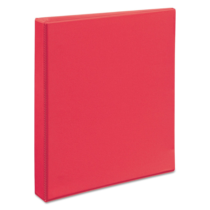 Avery Durable View Binder with DuraHinge and Slant Rings, 3 Rings, 1" Capacity, 11 x 8.5, Coral