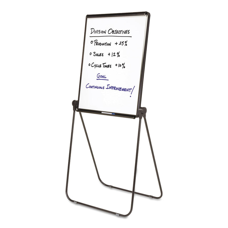 Quartet Ultima Presentation Easel, 27 x 34, White Surface, Black Frame
