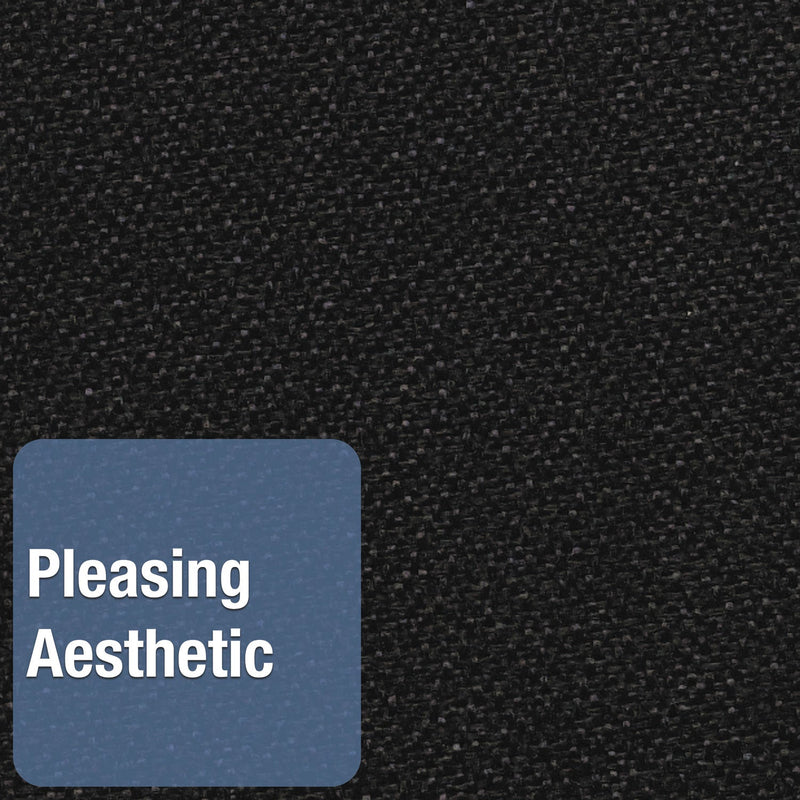 Quartet Oval Office Fabric Bulletin Board, 48 x 36, Black