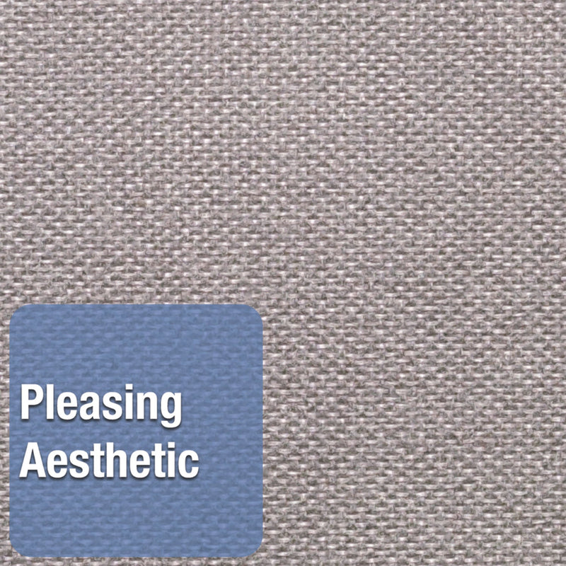 Quartet Oval Office Fabric Bulletin Board, 36 x 24, Gray