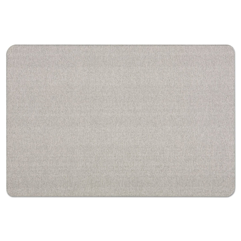 Quartet Oval Office Fabric Bulletin Board, 48 x 36, Gray