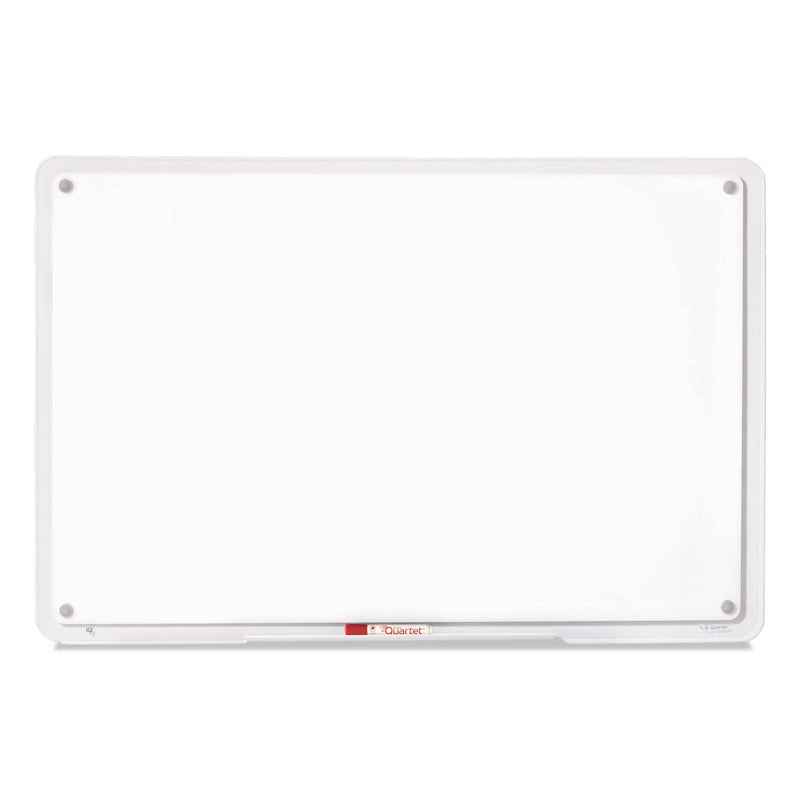Quartet iQ Total Erase Board, 23 x 16, White, Clear Frame