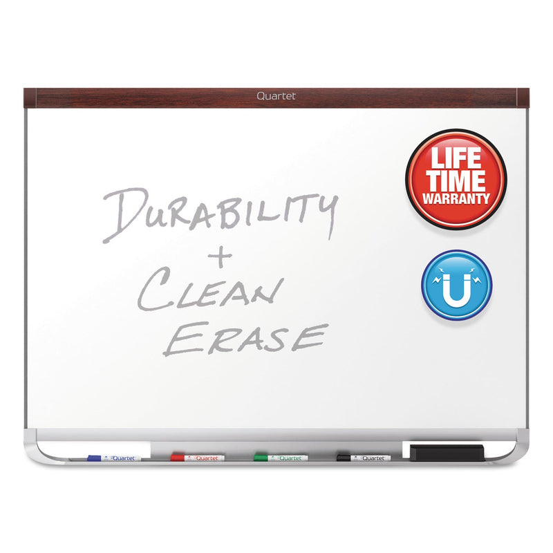 Quartet Prestige 2 DuraMax Magnetic Porcelain Whiteboard, 96 x 48, Mah. Frame