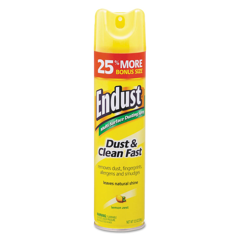 Diversey Endust Multi-Surface Dusting and Cleaning Spray, Lemon Zest, 12.5 oz Aerosol Spray