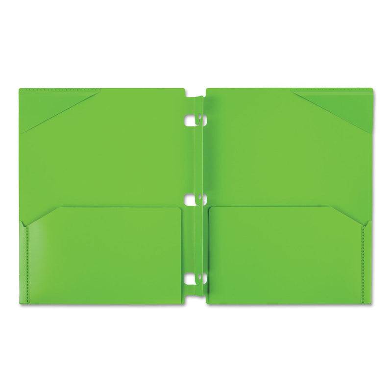 Five Star Snap-In Plastic Folder, 20-Sheet Capacity, 11 x 8.5, Assorted, Snap Closure, 2/Set