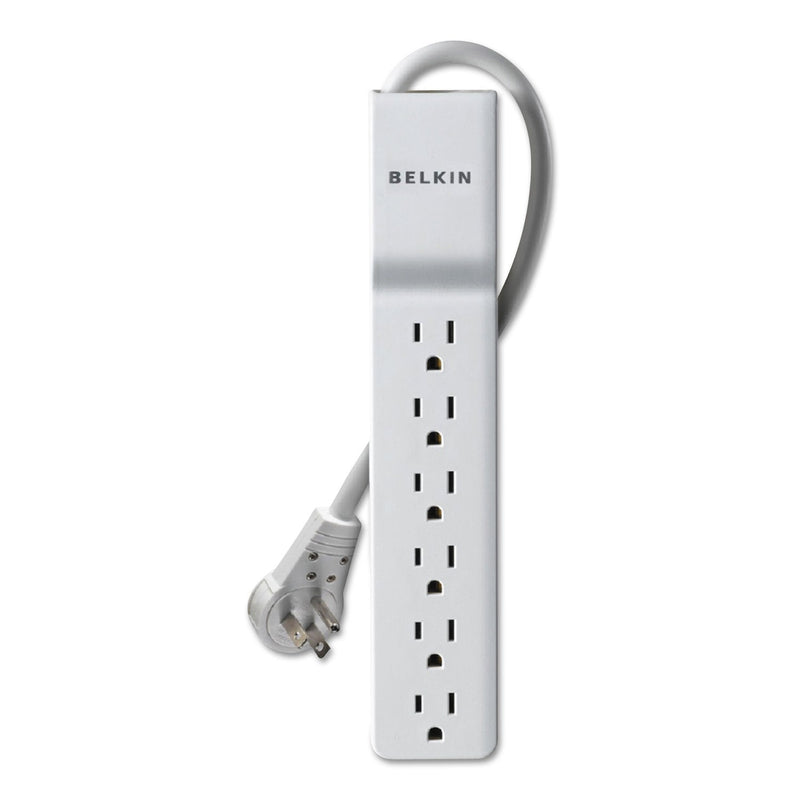 Belkin Home/Office Surge Protector with Rotating Plug, 6 AC Outlets, 6 ft Cord, 720 J, White