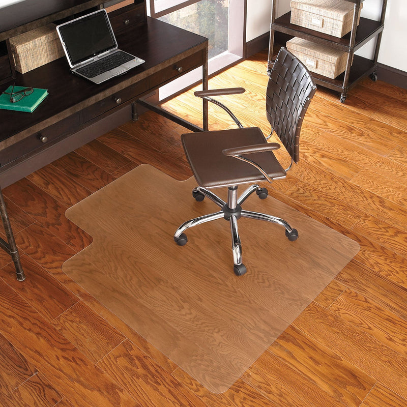 ES Robbins EverLife Chair Mat for Hard Floors, Heavy Use, Rectangular with Lip, 36" x 48", Clear