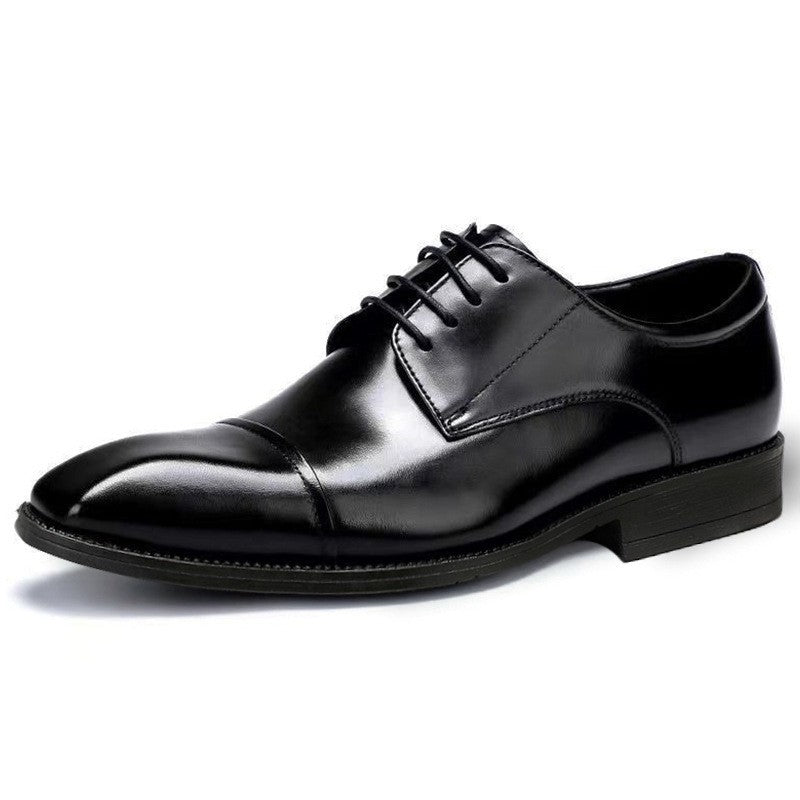 Men's Square Toe Business Casual Leather Shoes – PU Upper, Rubber Sole, Office & Formal Wear
