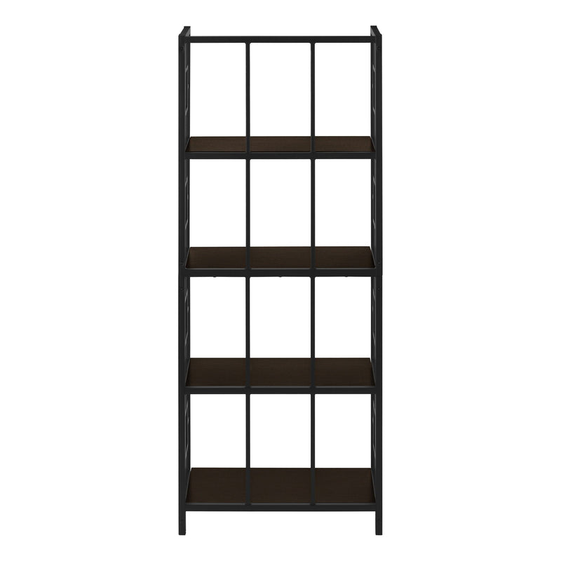 Bookshelf, Bookcase, Etagere, 4 Tier, For Office, Contemporary & Modern - Espresso