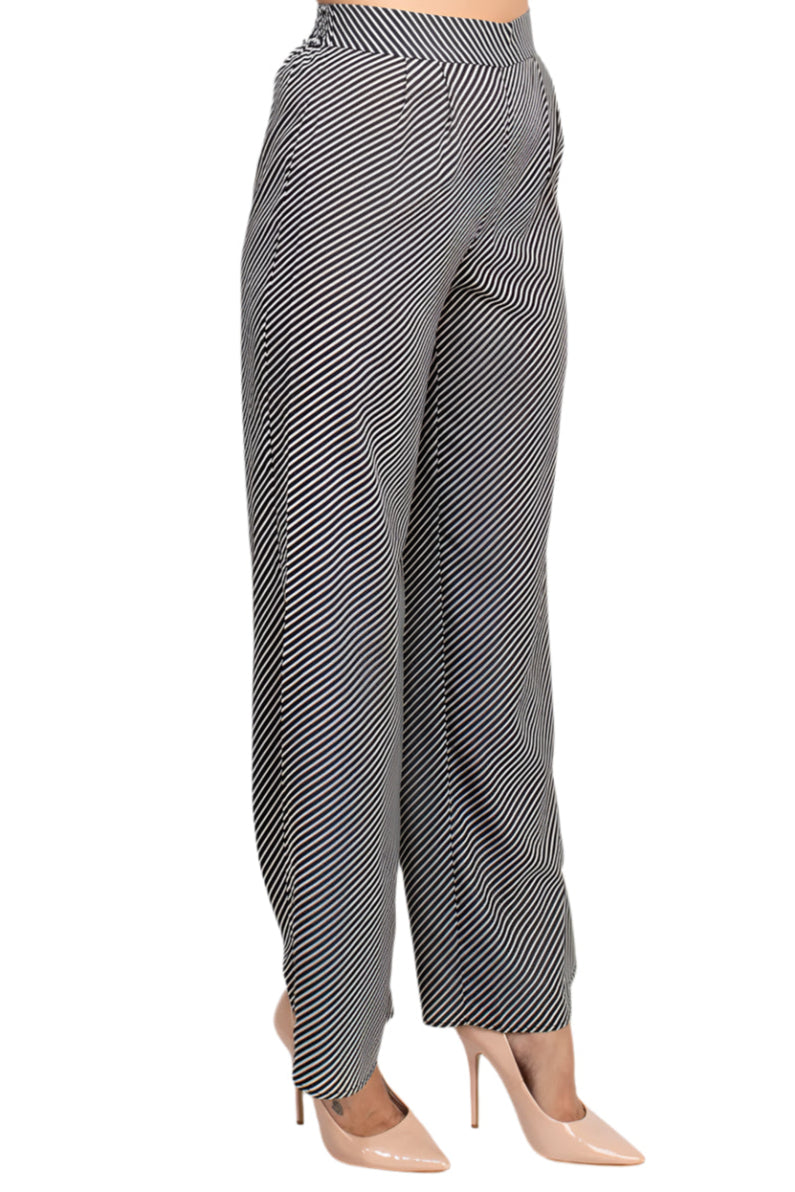 Philosophy Mid Waist Pull On Wide Leg Pleat Front Encased Elastic Back Woven Pants