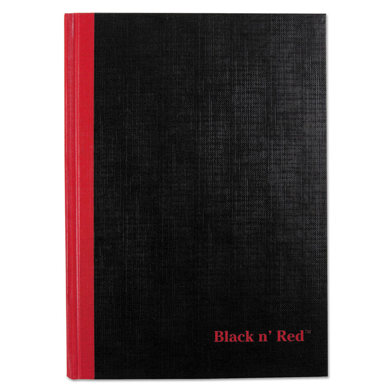 Black n' Red Hardcover Casebound Notebook, SCRIBZEE Compatible, 1 Subject, Wide/Legal Rule, Black Cover, 8.25 x 5.63, 96 Sheets