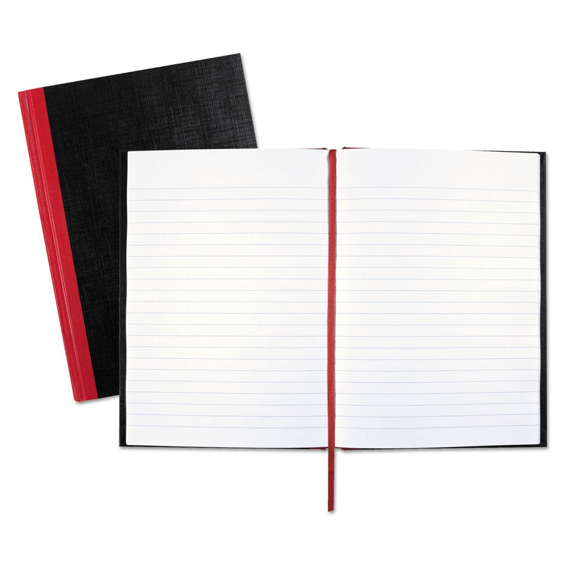 Black n' Red Hardcover Casebound Notebook, SCRIBZEE Compatible, 1 Subject, Wide/Legal Rule, Black Cover, 8.25 x 5.63, 96 Sheets