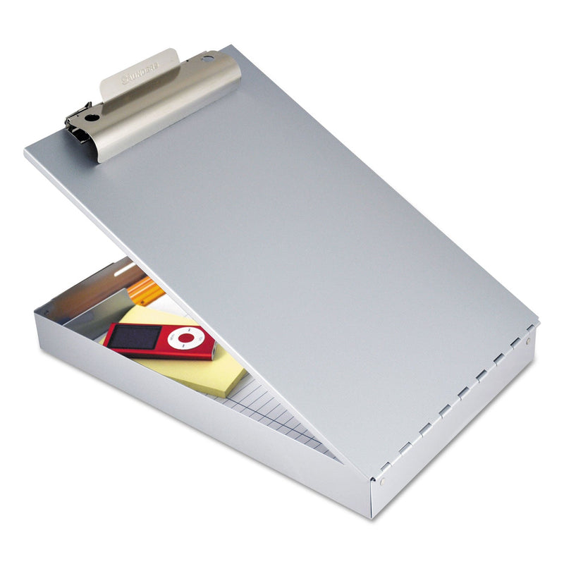 Saunders Redi-Rite Aluminum Storage Clipboard, 1" Clip Capacity, Holds 8.5 x 11 Sheets, Silver
