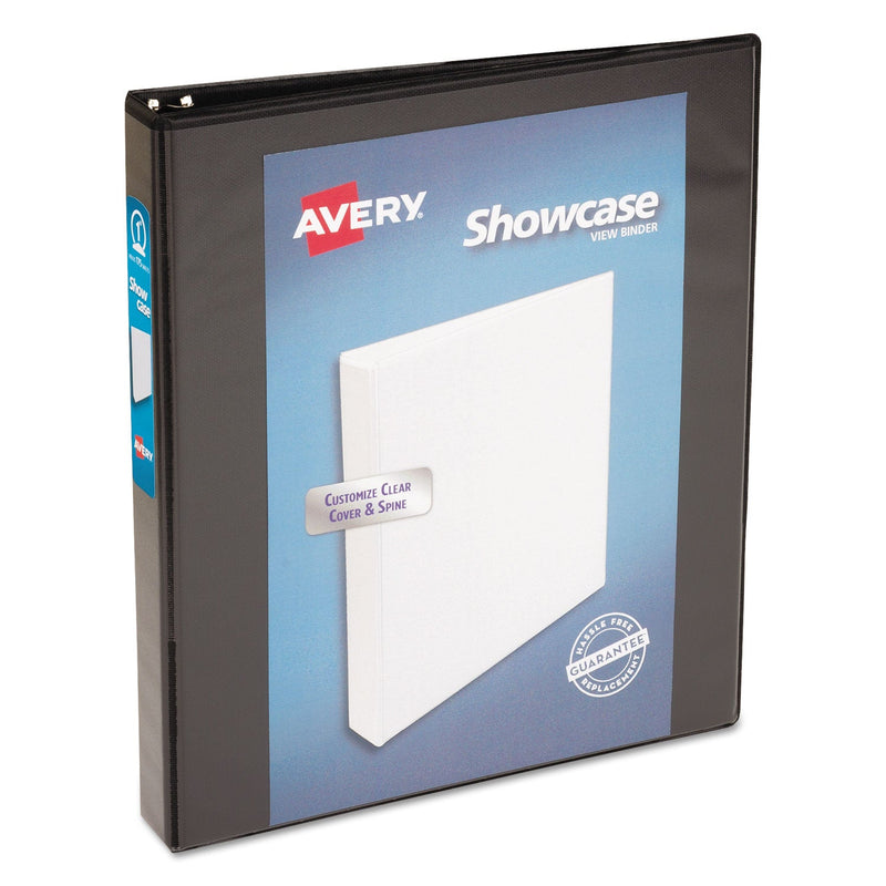 Avery Showcase Economy View Binder with Round Rings, 3 Rings, 1" Capacity, 11 x 8.5, Black