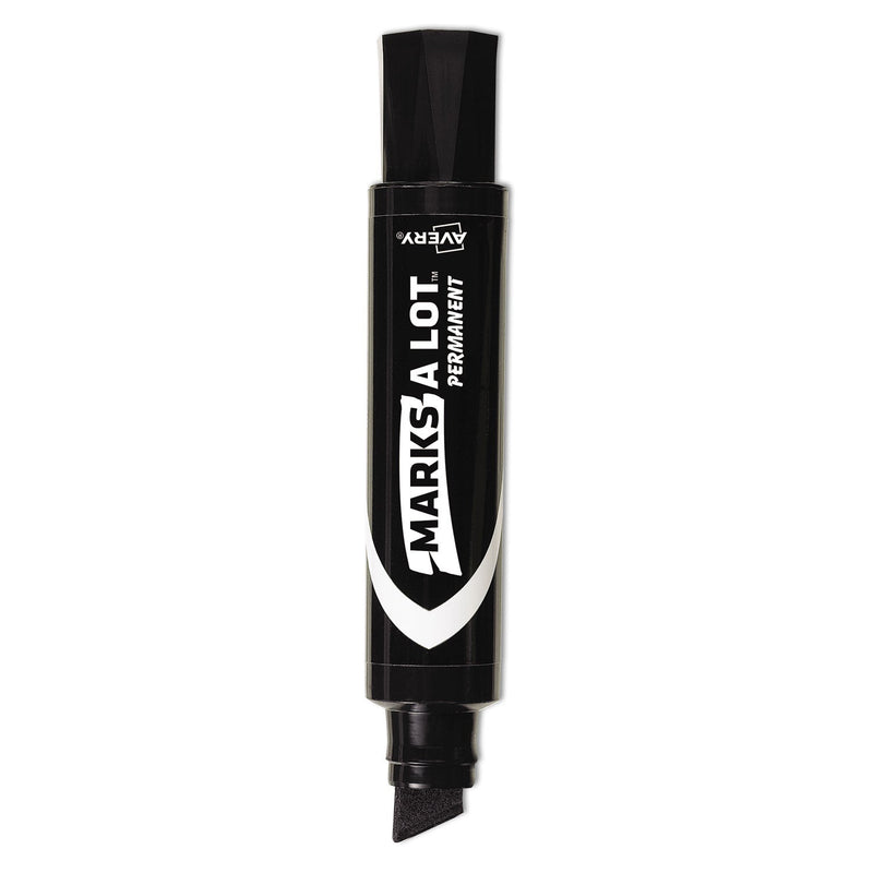 Avery MARKS A LOT Extra-Large Desk-Style Permanent Marker, Extra-Broad Chisel Tip, Black (24148)