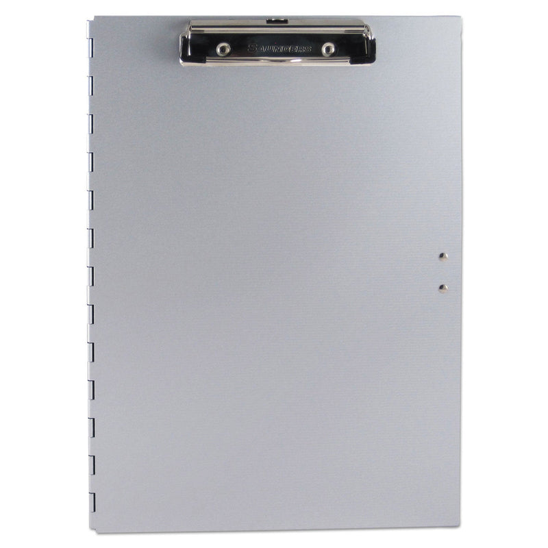 Saunders Tuffwriter Recycled Aluminum Storage Clipboard, 0.5" Clip Capacity, Holds 8.5 x 11 Sheets, Silver