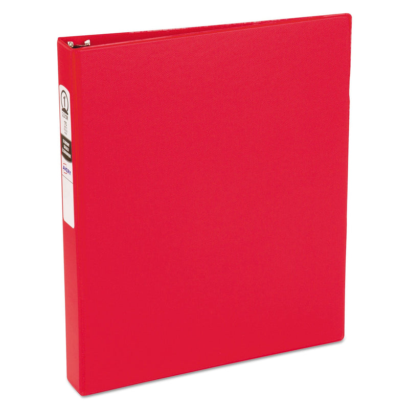 Avery Economy Non-View Binder with Round Rings, 3 Rings, 1" Capacity, 11 x 8.5, Red, (3310)