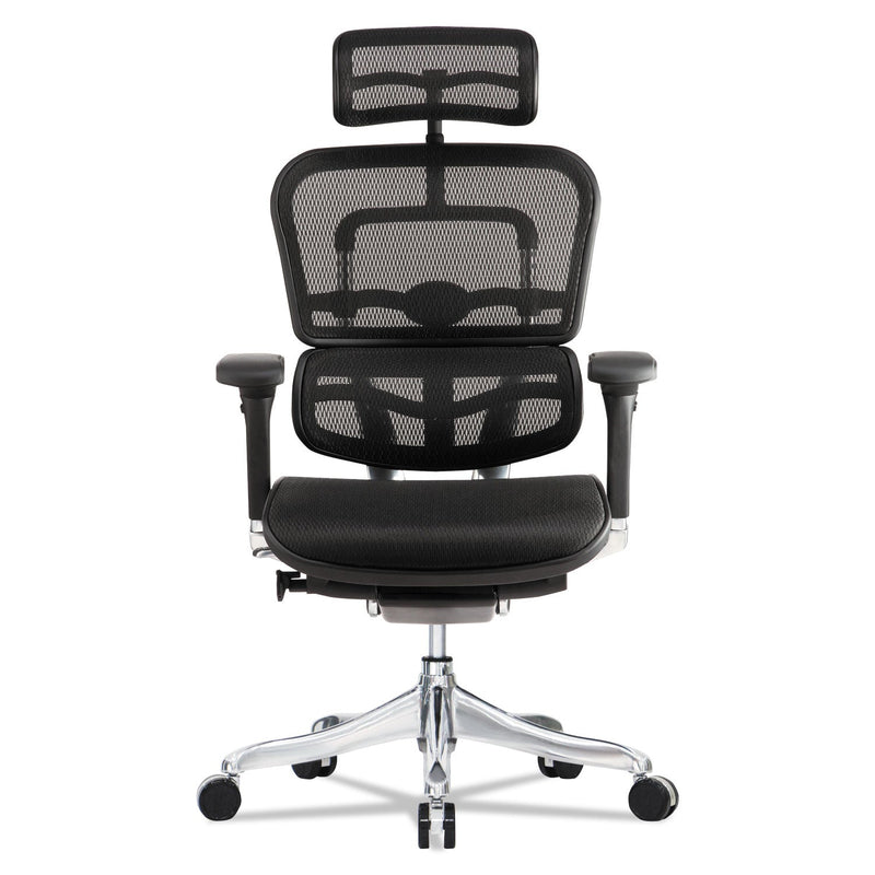 Eurotech Ergohuman Elite High-Back Chair, 18.1" to 21.6" Seat Height, Black