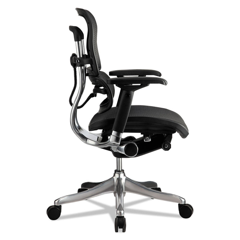 Eurotech Ergohuman Elite Mid-Back Mesh Chair, Supports Up to 250 lb, 18.11" to 21.65" Seat Height, Black