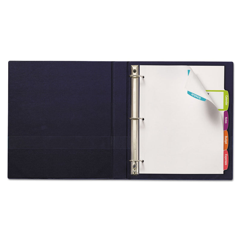 Avery Big Tab Printable Large White Label Tab Dividers, 5-Tab, 11 x 8.5, White, 20 Sets