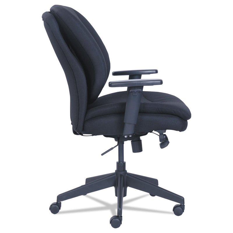SertaPedic Cosset Ergonomic Task Chair, Supports Up to 275 lb, 19.5" to 22.5" Seat Height, Black