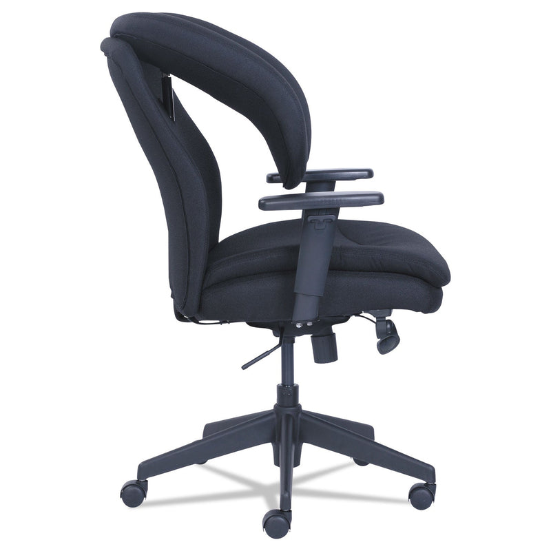 SertaPedic Cosset Ergonomic Task Chair, Supports Up to 275 lb, 19.5" to 22.5" Seat Height, Black