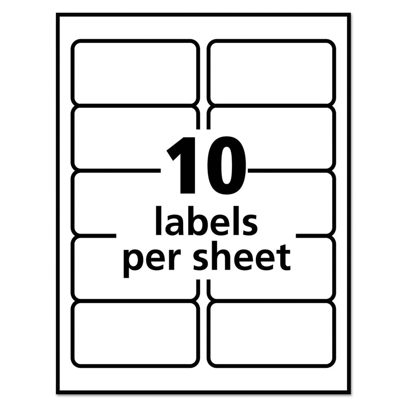 Avery Repositionable Shipping Labels w/Sure Feed, Inkjet/Laser, 2 x 4, White, 1000/Box