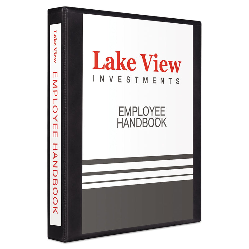 Avery Heavy-Duty View Binder with DuraHinge and One Touch EZD Rings, 3 Rings, 1" Capacity, 11 x 8.5, Black