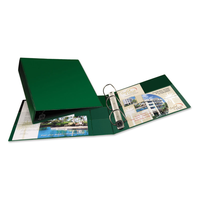 Avery Heavy-Duty Non-View Binder with DuraHinge and One Touch EZD Rings, 3 Rings, 2" Capacity, 11 x 8.5, Green