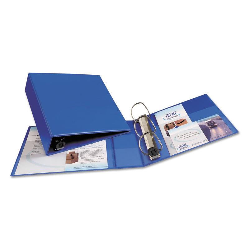 Avery Heavy-Duty Non-View Binder with DuraHinge and Locking One Touch EZD Rings, 3 Rings, 3" Capacity, 11 x 8.5, Blue