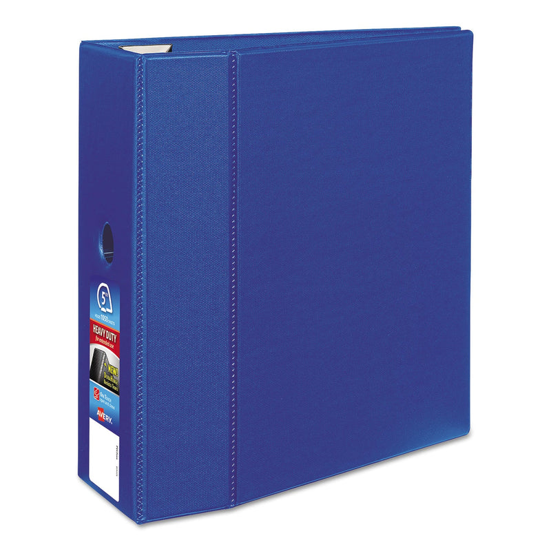 Avery Heavy-Duty Non-View Binder with DuraHinge, Locking One Touch EZD Rings and Thumb Notch, 3 Rings, 5" Capacity, 11 x 8.5, Blue