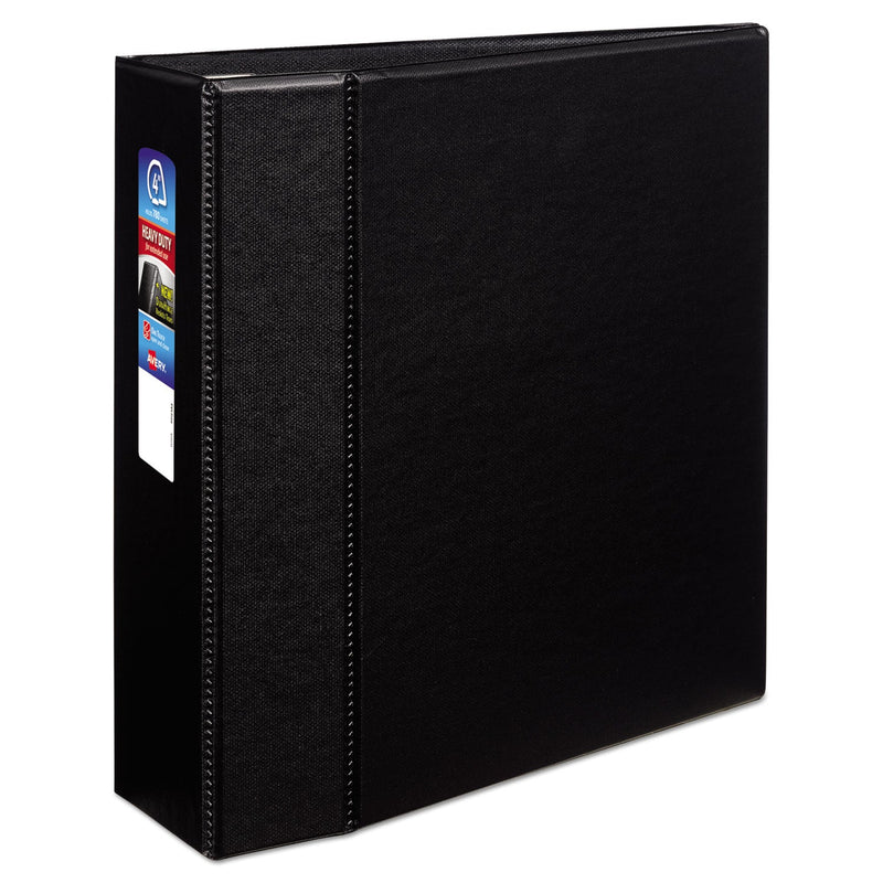 Avery Heavy-Duty Non-View Binder with DuraHinge and Locking One Touch EZD Rings, 3 Rings, 4" Capacity, 11 x 8.5, Black