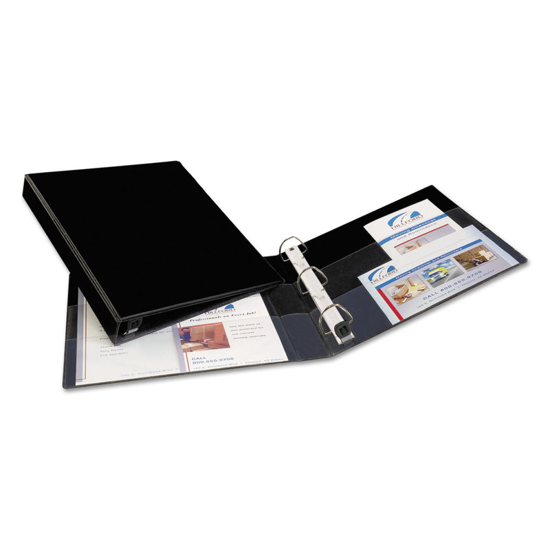 Avery Heavy-Duty Non-View Binder with DuraHinge and One Touch EZD Rings, 3 Rings, 1" Capacity, 11 x 8.5, Black
