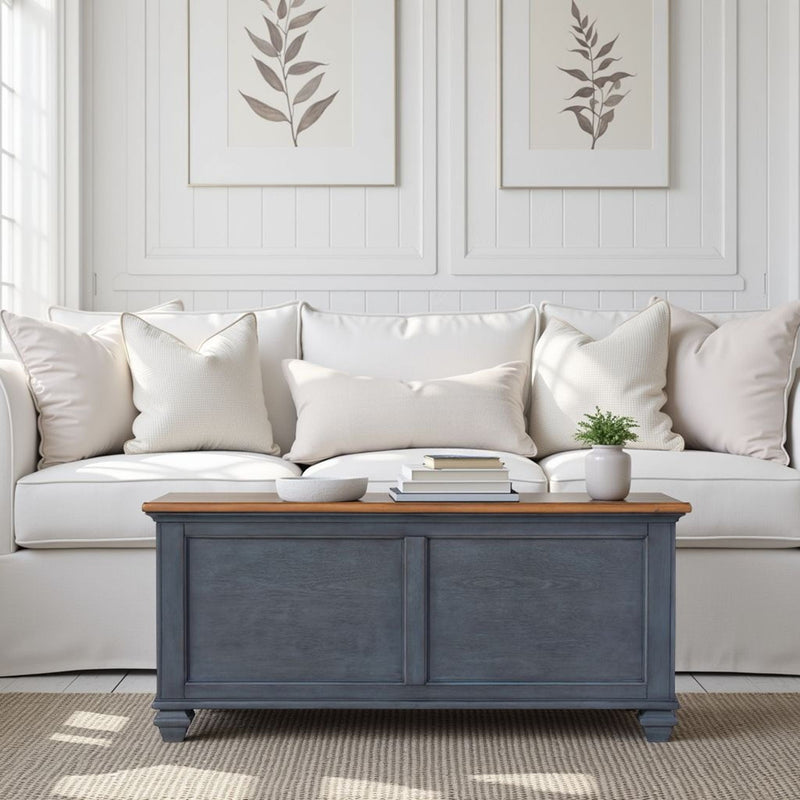 Lift-Top Coffee Table - Blue