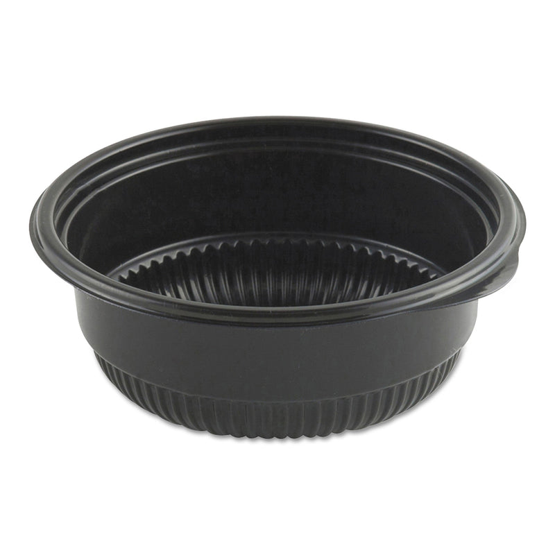 Anchor Packaging MicroRaves Incredi-Bowl Base, 8 oz, 4.75" Diameter x 1.75"h, Black, Plastic, 500/Carton