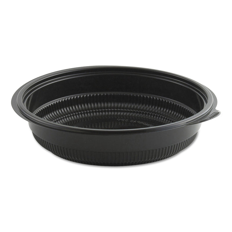 Anchor Packaging MicroRaves Incredi-Bowl Base, 32 oz, 8.5" Diameter x 1.92"h, Black, Plastic, 150/Carton