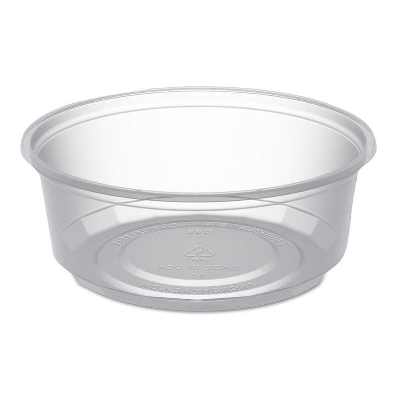 Anchor Packaging MicroLite Deli Tub, 8 oz, 4.56" Diameter x 1.72"h, Clear, Plastic, 500/Carton