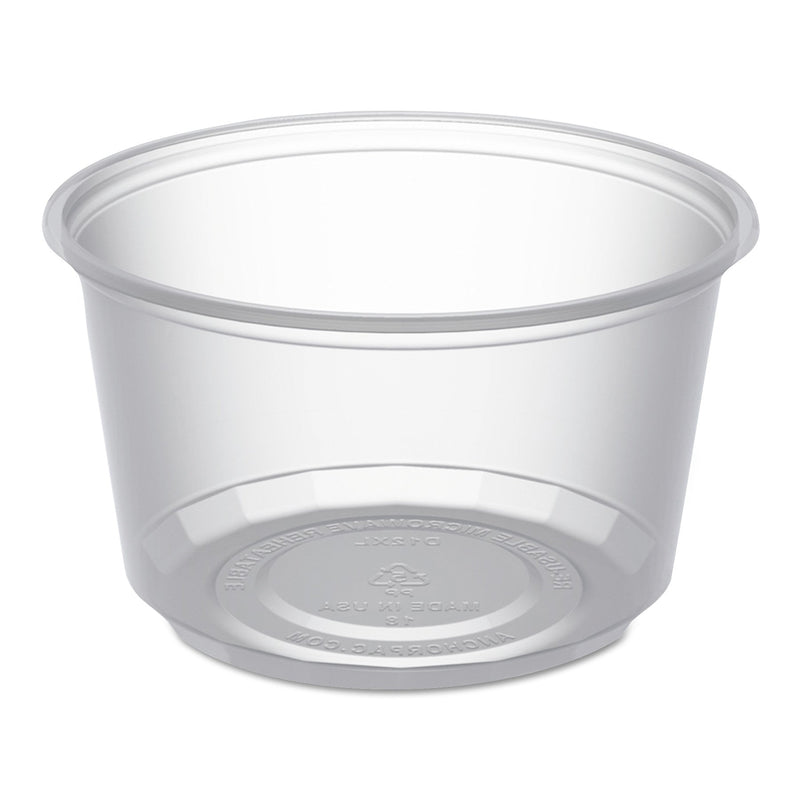 Anchor Packaging MicroLite Deli Tub, 12 oz, 4.56" Diameter x 2.67"h, Clear, Plastic, 500/Carton